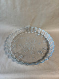 Clear Glass Floral Pie Plate