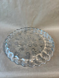 Clear Glass Floral Pie Plate