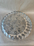 Clear Glass Floral Pie Plate