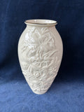 Lenox Fine Ivory Lily Embossed Vase Gold Trim