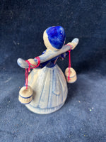 Delft Blue Porcelain Hand Painted Milk Maid Dutch Girl