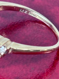 14K Gold, Diamond & Sapphire Guard Enhancer Ring - SIZE 6 (2.38 total weight)