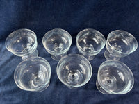 Set Of 7 Champagne Footed Sherbet Glasses