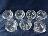 Set Of 7 Champagne Footed Sherbet Glasses