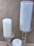 Heavy Glass Candle Holders (3)
