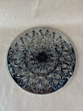 Silver-Plated Glass Trivet Hot Plate