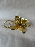 Hampton Brass Lotus Candlestick Holder
