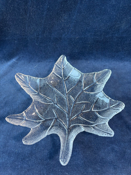 Glass Leaf Trinket Dish