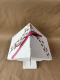 Pink And White Wooden Bird House Handcrafted By The Williamsburg Pottery Factory