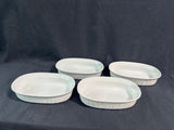 Lot Of 4 Corning Ware French White Individual Oval Casserole Dishes