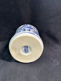 Blue Floral Ginger Jar with Lid