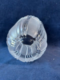 Frosted & Clear Pressed Glass Covered Candy Dish