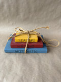 Mini Wooden Faux Books Set of 3 Craft Decor