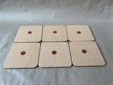 Set Of 6 Pimpernel Cat Coasters Cork Back