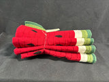 Set Of 4 Watermelon Slice Shaped Placemats