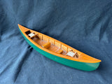 Hand Painted Wooden Model Size Canoe
