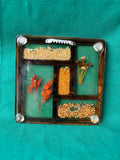 Trivet Resin Art Seeds, Flowers Lucite Acrylic