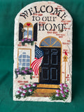 Welcome To Our Home Hand-painted Slate Sign