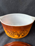 Pyrex Old Orchad Fruit #473 1 QT Casserole Dish With Lid *Read Description*