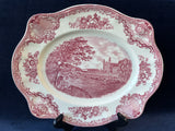 Johnson Bros England Old Britain Castles Pink Oval Serving Platter