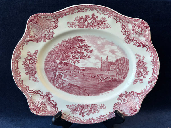 Johnson Bros England Old Britain Castles Pink Oval Serving Platter
