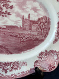 Johnson Bros England Old Britain Castles Pink Oval Serving Platter