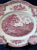 Johnson Bros England Old Britain Castles Pink Oval Serving Platter