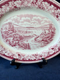 Homer Laughlin Currier & Ives Suspension Bridge-Niagara Falls Platter