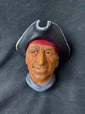 Bossons Chalkware Captain Kid Head  Pirate Wall Plaque (F) *Read Description*