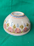 Signed Hand-Painted Floral Ceramic Bowl