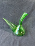 Hand Blown Green Glass Porron Spanish Wine Decanter