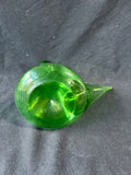 Hand Blown Green Glass Porron Spanish Wine Decanter