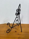 Black Metal Scrolled Display Stand