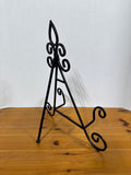 Black Metal Scrolled Display Stand
