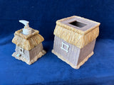 Tiki Resin Tissue Box Cover & Soap Dispenser Set