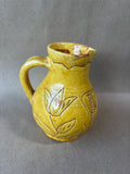 Williamsburg Style Mustard Yellow Redware Slipware Jug *Read Description*