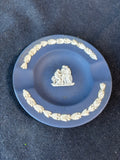 Lot Of 3 Wedgwood Dark Blue Small Trinket Dishes/Ashtray