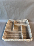 Rattan Storage Basket W/ Dividers
