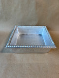 Silver Tone Metal Beaded Edge Napkin Holder