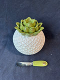 Grasslands Roads Ceramic Jar w/Knife