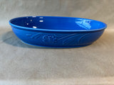 Lenox Poppies Rainbow Blue Oval Baker *Read Description*