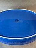 Lenox Poppies Rainbow Blue Oval Baker *Read Description*