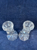 Pair Of Clear Glass Candlesticks