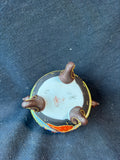 Japanese Satsuma Yaki Hand Painted Moriage Porcelain Incense Burner Pottery *Read Description*