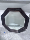 Octagonal Mirror with Wooden Frame (HEAVY)