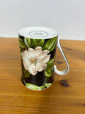 Set Of 3 Jason Fine Bone China White Rose Coffee Mugs
