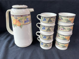 9-Piece Mikasa Intaglio Garden Harvest Coffee Pot & Mug Set