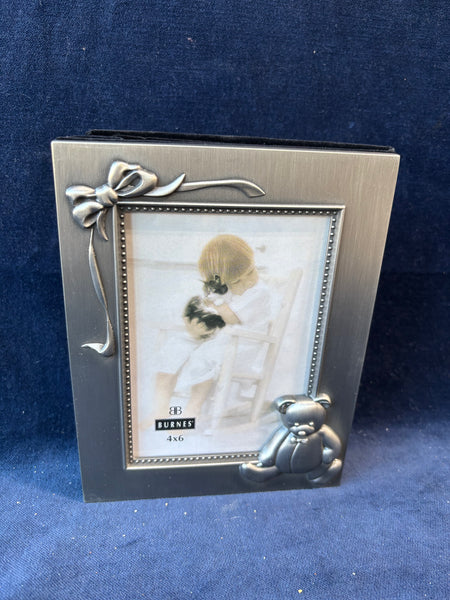 Silver Tone Picture Frame Photo Album By Burnes