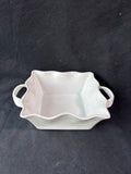 Bia Cordon Bleu Ruffled Edge Dish W/Handles