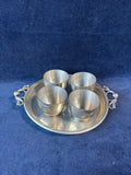 Shirley Pewter Tray and 4 Jefferson Cups